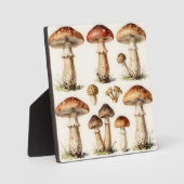 Vintage Mushroom Toadstool Botanical Fungi  Fotoplatte (Vorderseite)