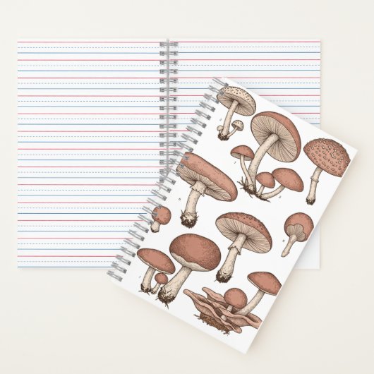 Vintage Mushrooms Notebook Notizblock (Innen)