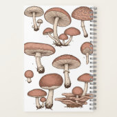Vintage Mushrooms Notebook Notizblock (Rückseite)