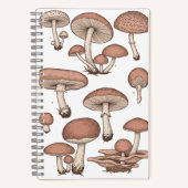 Vintage Mushrooms Notebook Notizblock (Vorderseite)