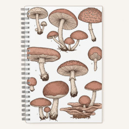 Vintage Mushrooms Notebook Notizblock