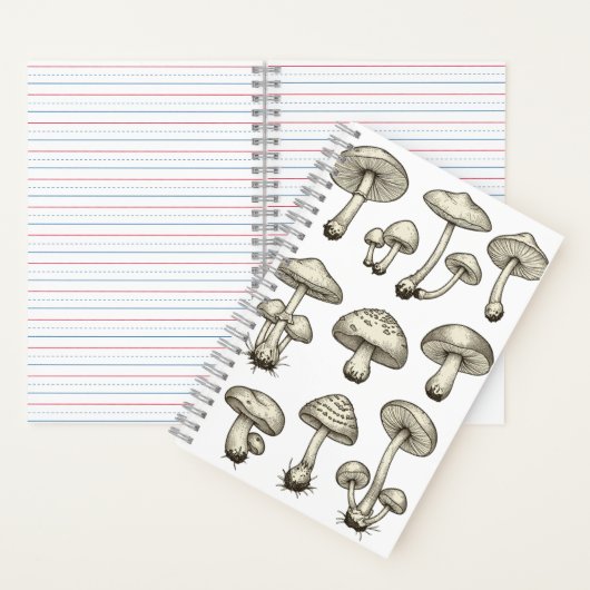 Vintage Mushrooms Notebook Notizblock (Innen)