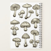 Vintage Mushrooms Notebook Notizblock (Rückseite)