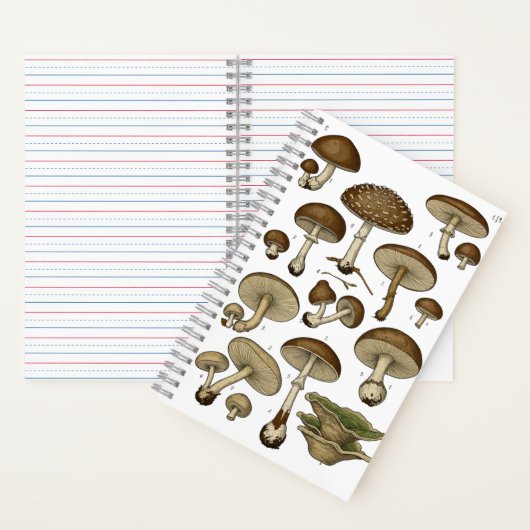 Vintage Mushrooms Notebook Notizblock (Innen)