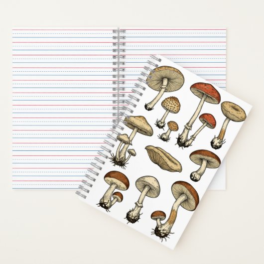 Vintage Mushrooms Notebook Notizblock (Innen)
