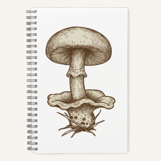 Vintage Mushrooms Notebook Notizblock (Vorderseite)