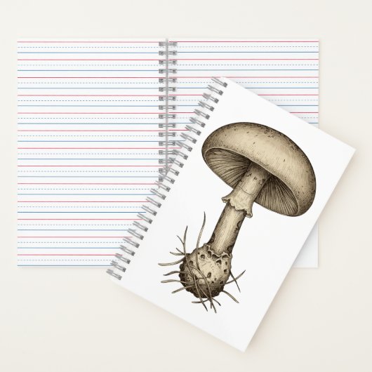 Vintage Mushrooms Notebook Notizblock (Innen)
