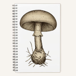 Vintage Mushrooms Notebook Notizblock