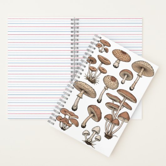 Vintage Mushrooms Notebook Notizblock (Innen)