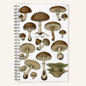 Vintage Mushrooms Notebook Notizblock (Vorderseite)