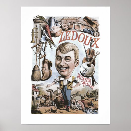 Vintage Music Advert Comedy Beeinonist Theater Poster (Vorne)