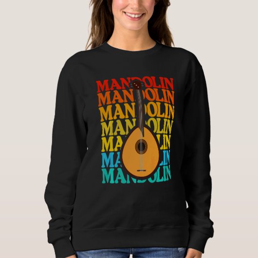 Vintage Music String Instrument Mandolin   Sweatshirt (Vorderseite)