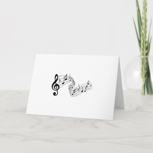 Vintage Music Treble Clef Feiertagskarte (Vorderseite)