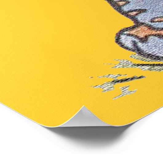 Vintage Musical Cat Poster Print (Ecke)