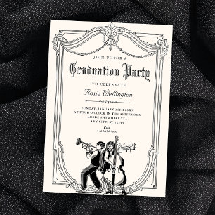 Vintage-Musik-Abschluss Einladung