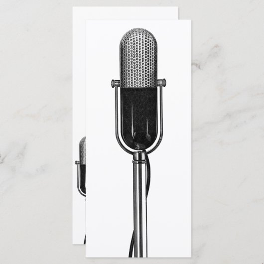 Vintage Musik, altmodisches Retro-Mikrofon (Vorne/Hinten)