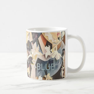 Vintage-Musik, Art Deco Jazz, Rhapsodie in Blau Kaffeetasse