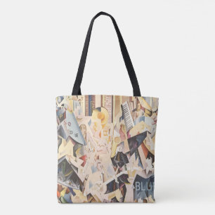 Vintage Musik, Art Deco Jazz, Rhapsodie in Blau Tasche