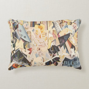 Vintage-Musik, Art Deco Jazz, Rhapsodie in Blau Zierkissen