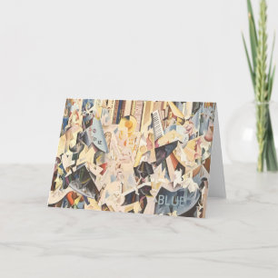Vintage Musik, Art Deco Jazz, Rhapsody in Blue Karte