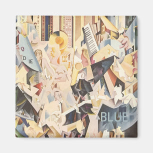 Vintage Musik, Art Deco Jazz, Rhapsody in Blue Magnet