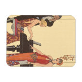 Vintage Musik, Art Deco Pianist Musiker Sänger Magnet (Horizontal)