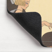 Vintage Musik, Art Deco Pianist Musiker Sänger Mousepad (Ecke)