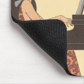 Vintage Musik, Art Deco Pianist Musiker Sänger Mousepad (Ecke)