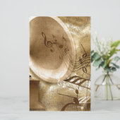 Vintage Musik Briefpapier (Stehend Vorderseite)