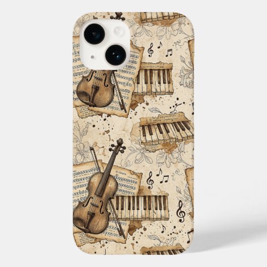 Vintage Musik Case-Mate iPhone Hülle (Rückseite)
