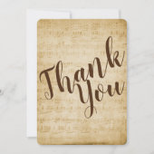 Vintage Musik dank Karte (Vorderseite)