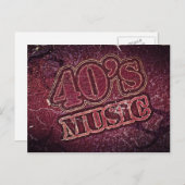 Vintage Musik der 40er Jahre - Postkarten (Vorne/Hinten)