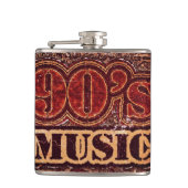 Vintage Musik der 90er Jahre Flachmann (Vorderseite)