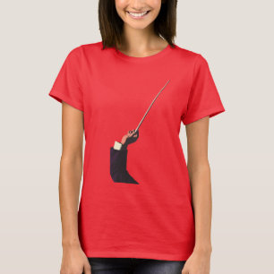 Vintage-Musik, Dirigentenhand hält einen Taktstock T-Shirt