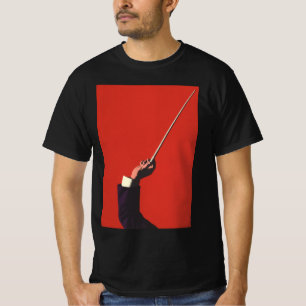 Vintage-Musik, Dirigentenhand hält einen Taktstock T-Shirt
