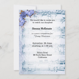 Vintage Musik Einladung