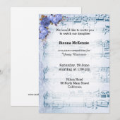 Vintage Musik Einladung (Vorne/Hinten)