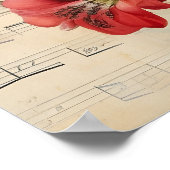 Vintage Musik Florenz Poster (Ecke)