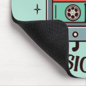 Vintage-Musik-Freak Mousepad (Ecke)