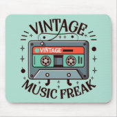Vintage-Musik-Freak Mousepad (Vorne)