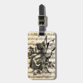Vintage Musik Gepäckanhänger (Vorderseite vertikal)