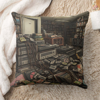 Vintage-Musik inspirierte liminale Hinterzimmer Kissen