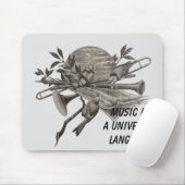 Vintage Musik ist Universelle Sprache Musikalisch Mousepad (Mit Mouse)