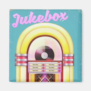 Vintage-Musik-Jukebox Magnet