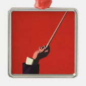 Vintage Musik, Kanonenhefte Silbernes Ornament (Vorne)