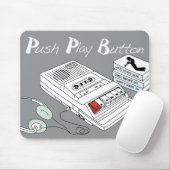 Vintage-Musik-Mauspad Mousepad (Mit Mouse)