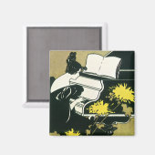 Vintage Musik, Miss Traumerei Piano, Reed Magnet (Vorderseite/Rückseite)