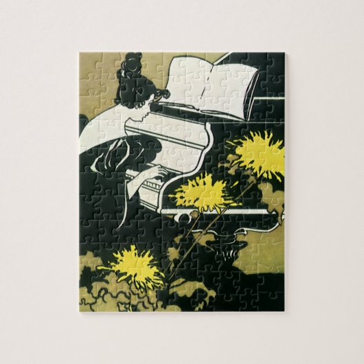 Vintage Musik, Miss Traumerei Piano, Reed Puzzle (Vertikal)