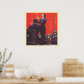 Vintage Musik, Orchestrierung Poster (Küche)