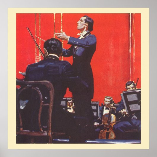 Vintage Musik, Orchestrierung Poster (Vorne)